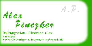 alex pinczker business card